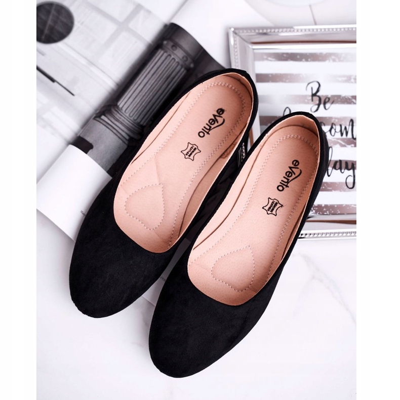 EVE Ballerines en daim pour femmes Noir Lasota 1031 4