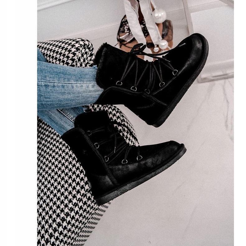 HAN Bottes De Neige Femme Avec Fourrure Noir Ilana 3