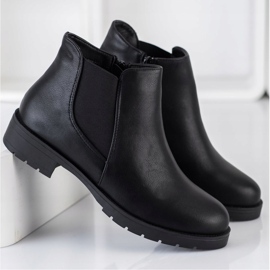 Nio Nio Bottines noires sur une fermeture éclair le noir 3