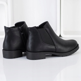 Nio Nio Bottines noires sur une fermeture éclair le noir 4