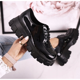 S.Barski Chaussures Richelieu Femme On The Massive Platform S. Barski HX23 Laqué Noir 2