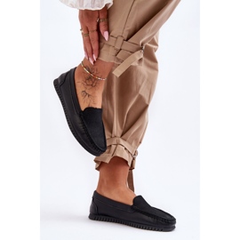 Mocassins Classiques Femme En Cuir S.Barski LR97630 Noir 1