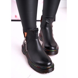 Bottines Chelsea Femme Avec Coutures Colorées Noir Addison le noir 1