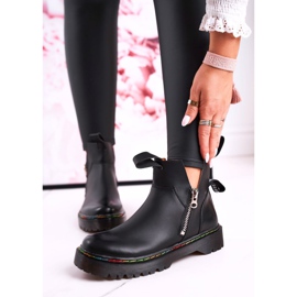 Bottines Chelsea Femme Avec Coutures Colorées Noir Addison 2