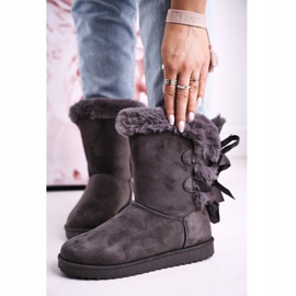 Bottes de neige pour femmes avec une fourrure doublée de fourrure Gris Kaylee 3