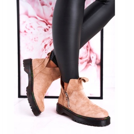 Bottines Chelsea Femme Avec Coutures Colorées En Daim Beige Addison 5