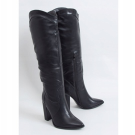 Bottes avec un accent cowboy noir RB81P Noir le noir 1