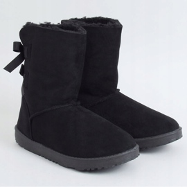 Bottes de neige avec nœuds noirs B195-1 Black 2