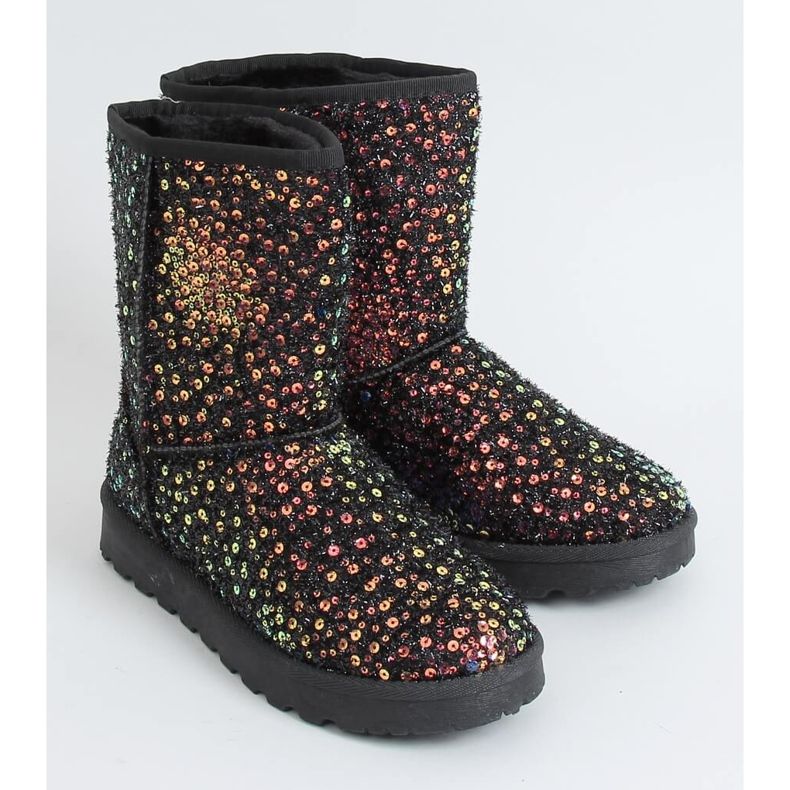 Bottes de neige irisées BL177P Gold le noir multicolore 1