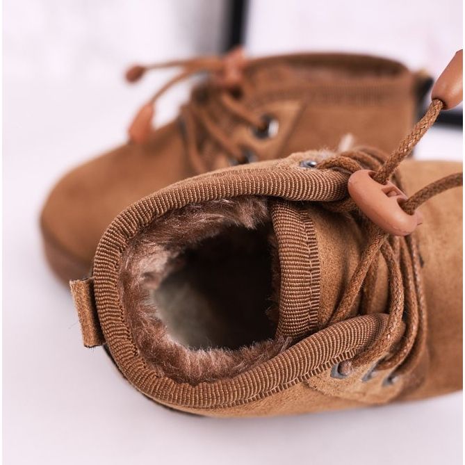 Bottes de neige à lacets pour enfants réchauffées avec fourrure Brown Hunter brun 1 Bottes de neige à lacets pour enfants réchauffées avec fourrure Brown Hunter brun 1
