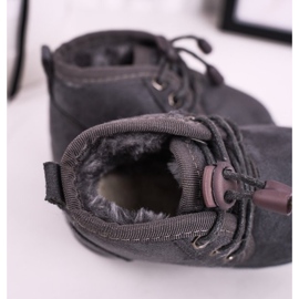 Bottes de neige à lacets pour enfants réchauffées avec fourrure Grey Hunter gris 1 Bottes de neige à lacets pour enfants réchauffées avec fourrure Grey Hunter gris 1