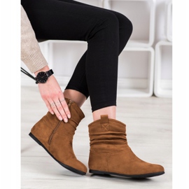 SHELOVET Bottines décontractées en daim brun 3