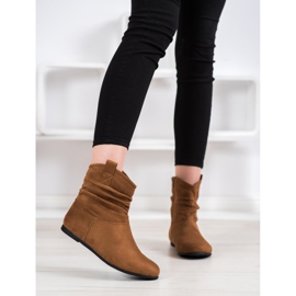SHELOVET Bottines décontractées en daim brun 4