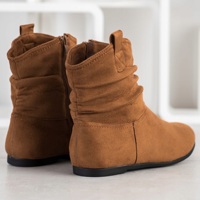 SHELOVET Bottines décontractées en daim brun 1
