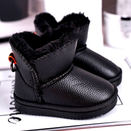 Apawwa Bottes de Neige Enfant Chaudes Noir June 1