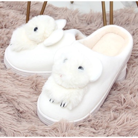 Chaussons femme blancs MA02P Blanc blanche 1