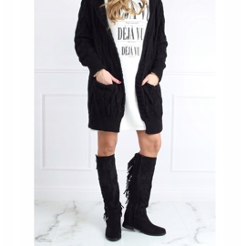Boots à franges, compensées cachées noir ST-28P Noir le noir 3