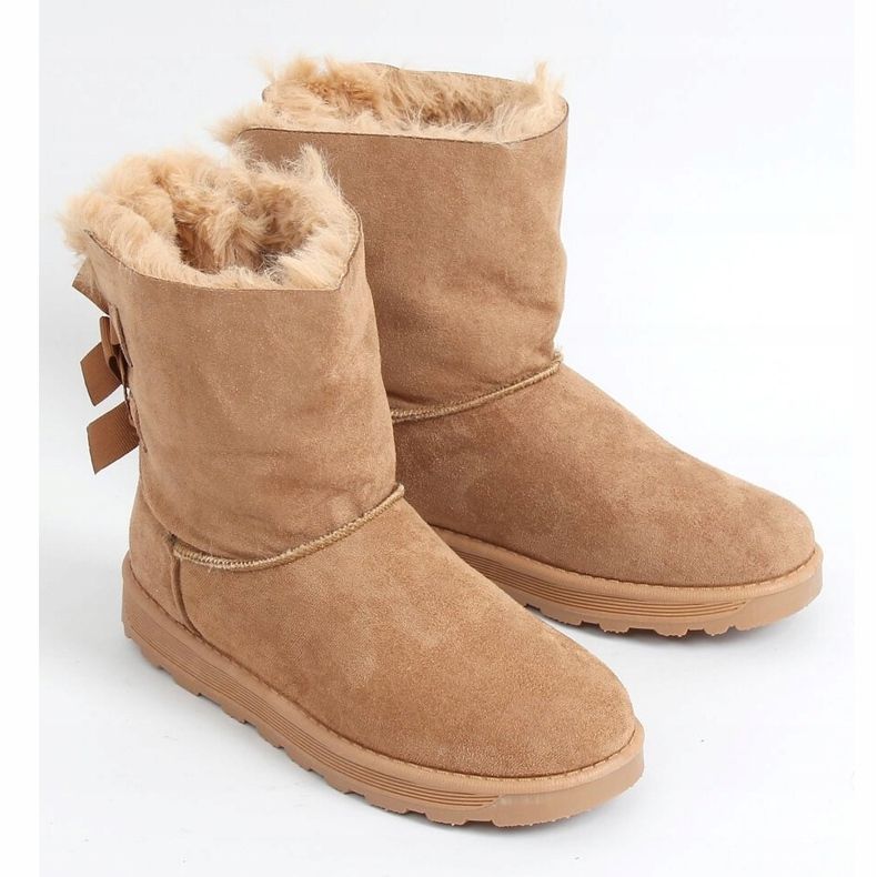 Bottes de neige à nœuds camel 256 Camel beige 2