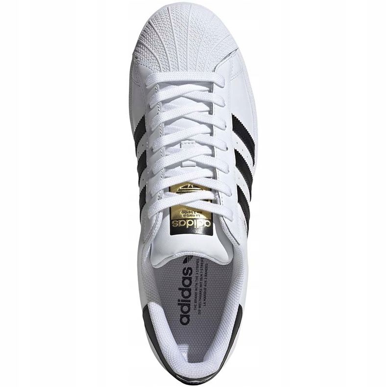 Adidas Superstar blanc chaussures pour hommes EG4958 blanche le noir 1