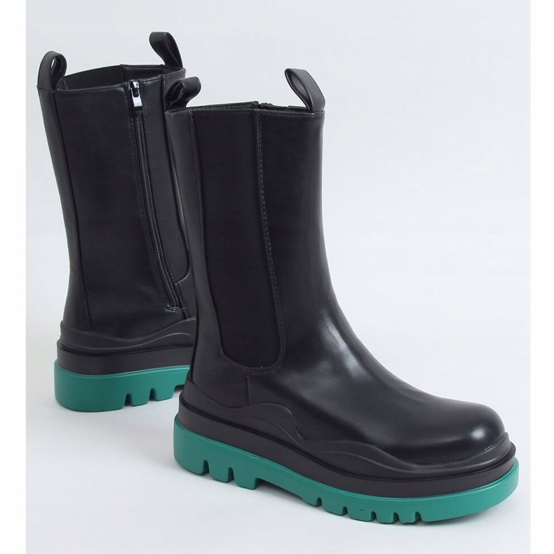 Noir Bottes moto YK05 NOIR / VERT le noir 1