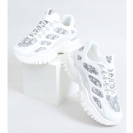 Chaussures de sport pour femmes blanches VL123 Blanc gris 1