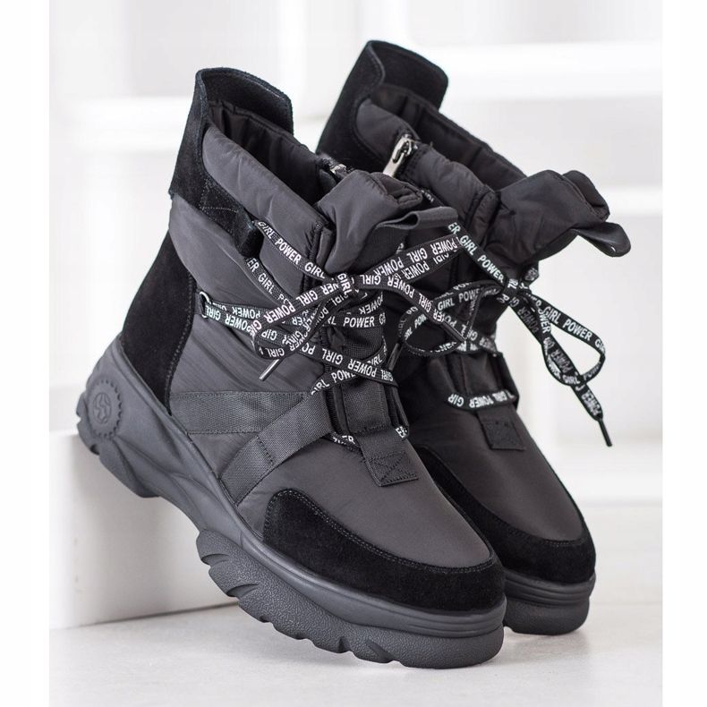 SHELOVET Bottes de neige de sport chaudes le noir 2 SHELOVET Bottes de neige de sport chaudes le noir 2