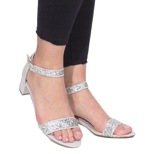 Sandales sur le poste du Montana argent gris 2