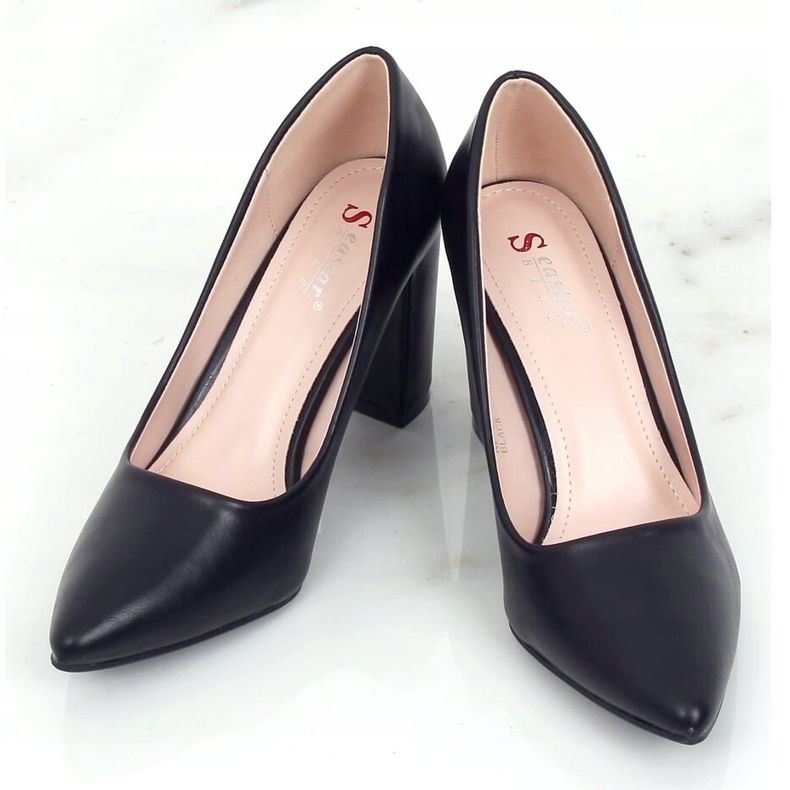 Escarpins sur le poteau noir NF-65P Noir le noir 1