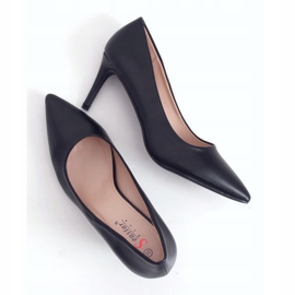 Noir CD62P Escarpins noirs à talons bas le noir 3