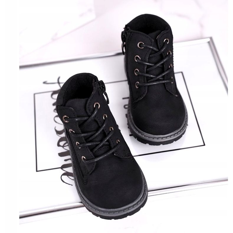 Apawwa Boots enfant garçon noires Moa boots 1