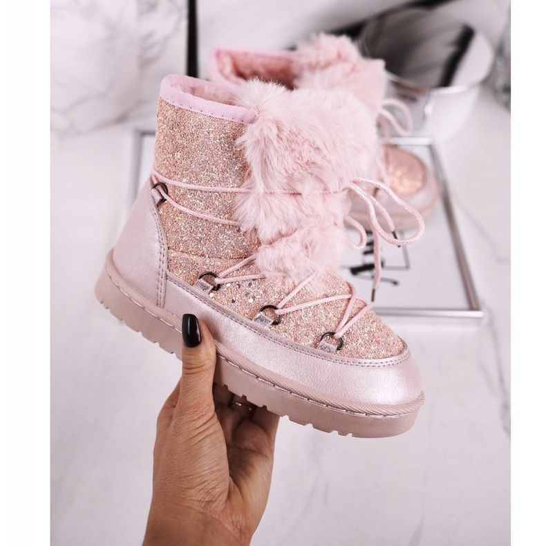 FRROCK Bottes De Neige Enfant Avec Fourrure Rose Minnie Mouse argent 2 FRROCK Bottes De Neige Enfant Avec Fourrure Rose Minnie Mouse argent 2