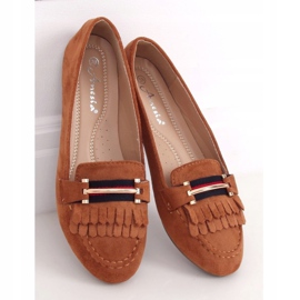 Mocassins femme camel 88-381 Camel brun multicolore 1