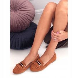 Mocassins femme camel 88-381 Camel brun multicolore 3