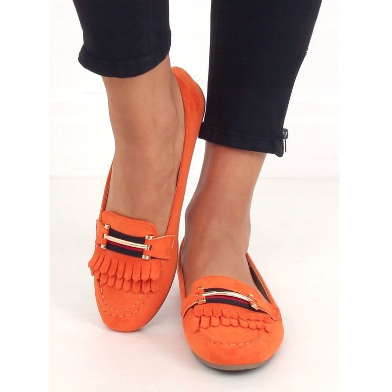 Mocassins femme orange 88-381 Orange 1