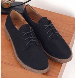 Noir TU146 Mocassins à lacets noirs 1