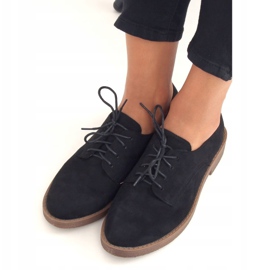 Noir TU146 Mocassins à lacets noirs 2