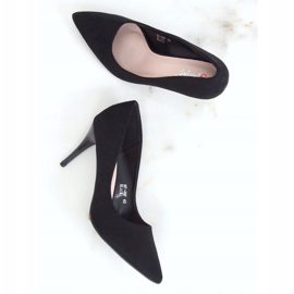 Escarpins sur un talon confortable noir NF-49P Noir 1
