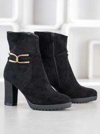 SHELOVET Bottes avec décoration dorée noir 1