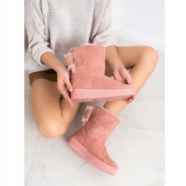 SHELOVET Mukluki avec un arc rose 2 SHELOVET Mukluki avec un arc rose 2