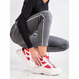 Seastar Bottines de sport à la mode blanc noir rouge 2