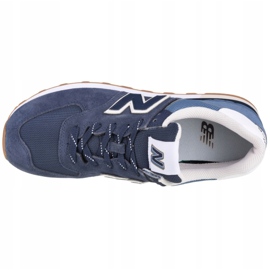Chaussures New Balance U ML574GRE blanche bleu marin bleu 2