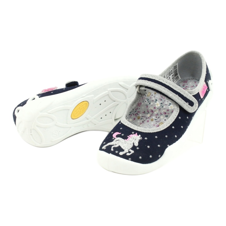 Chaussures enfant Befado 114X414 bleu marine gris 4