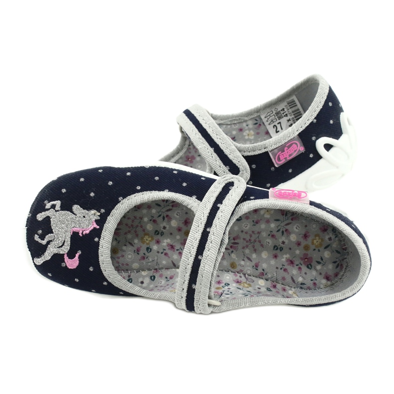 Chaussures enfant Befado 114X414 bleu marine gris 5