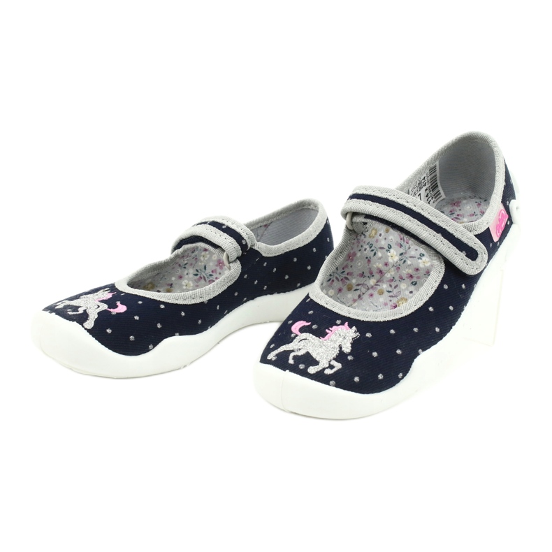 Chaussures enfant Befado 114X414 bleu marine gris 3
