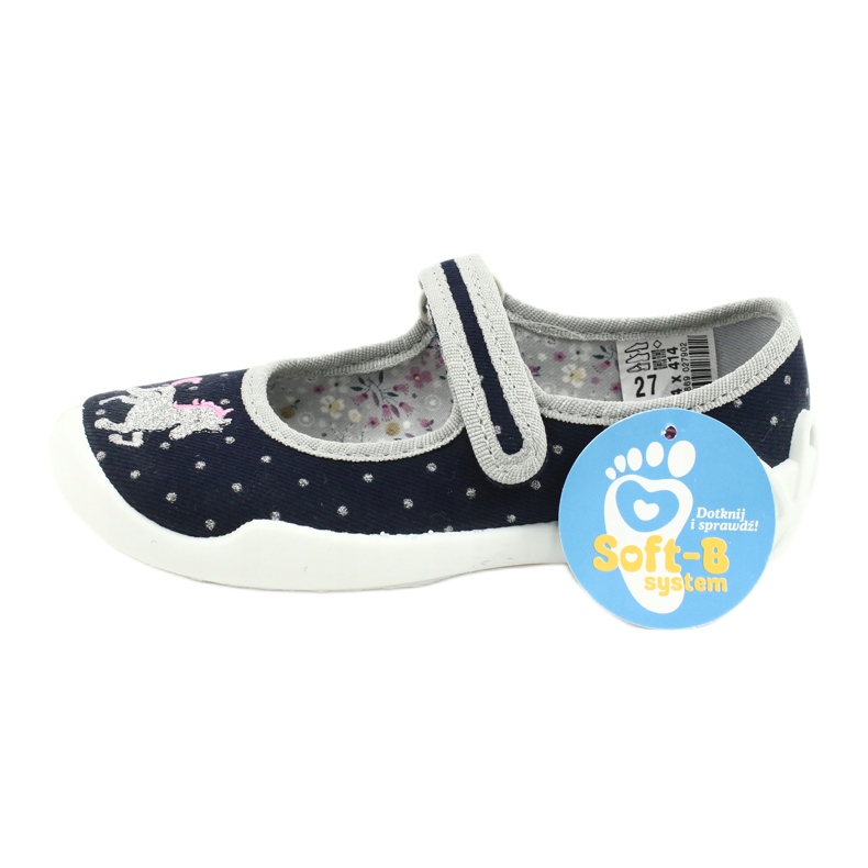Chaussures enfant Befado 114X414 bleu marine gris 6