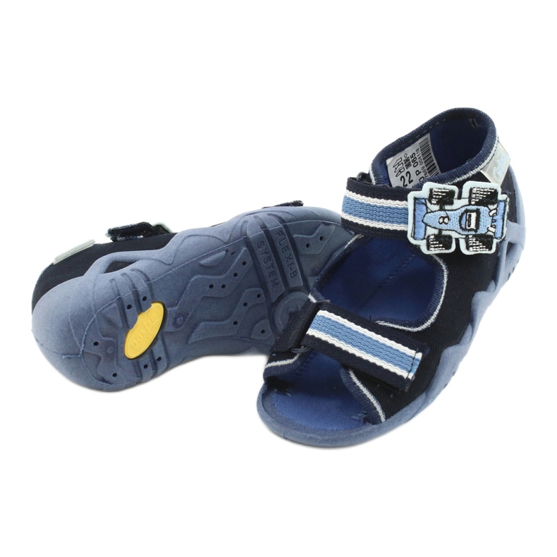 Befado pantoufles sandales chaussures pour enfants 250P065 bleu marin bleu 3