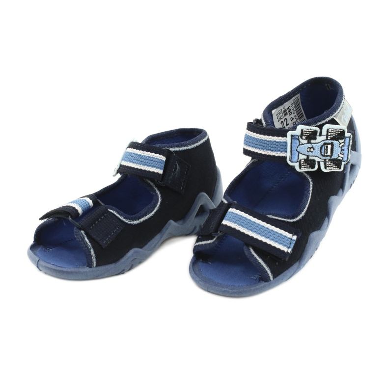 Befado pantoufles sandales chaussures pour enfants 250P065 bleu marine bleu 2