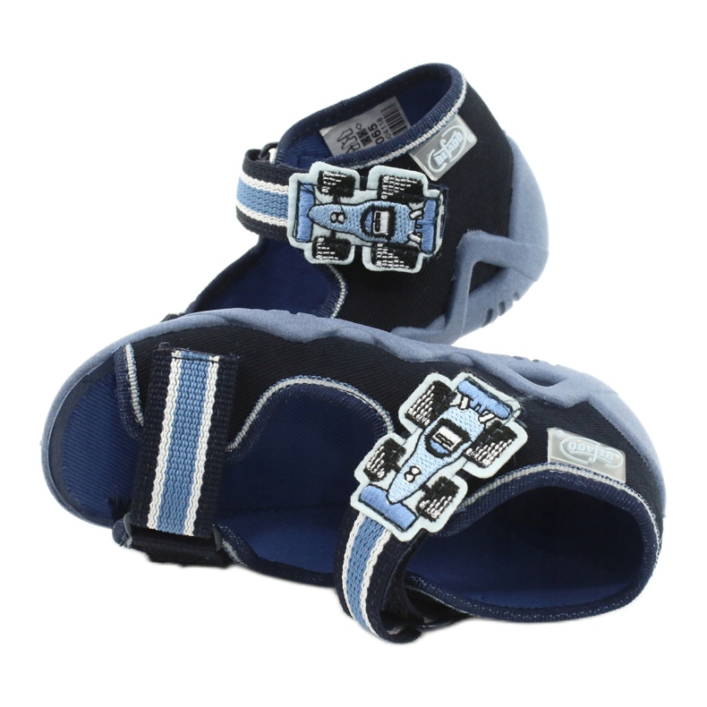 Befado pantoufles sandales chaussures pour enfants 250P065 bleu marine bleu 4