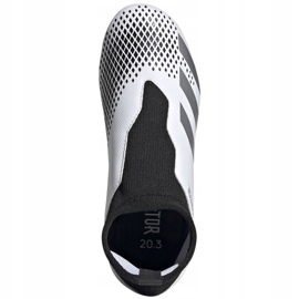Chaussures de foot Adidas Predator 20.3 Ll Fg Jr FW9212 blanche blanche 2