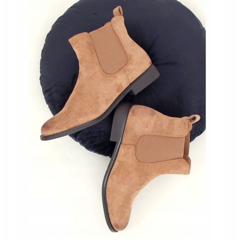 Bottines Chelsea beiges pour femme 8310 Kaki 1